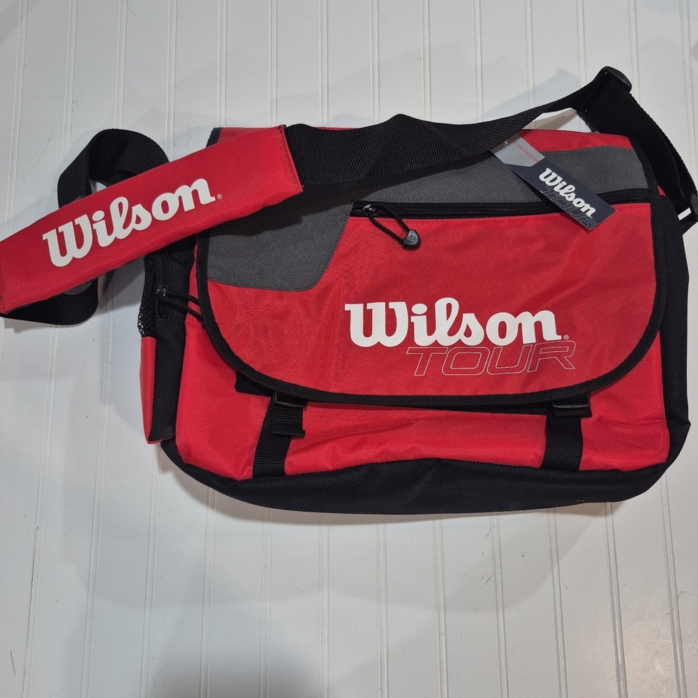 Wilson Team Sports Logo Nylon Laptop/Book Bag NWT